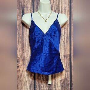 Naked Princess Sleek Royal Blue Women's Camisole Size SP! 100% Silk